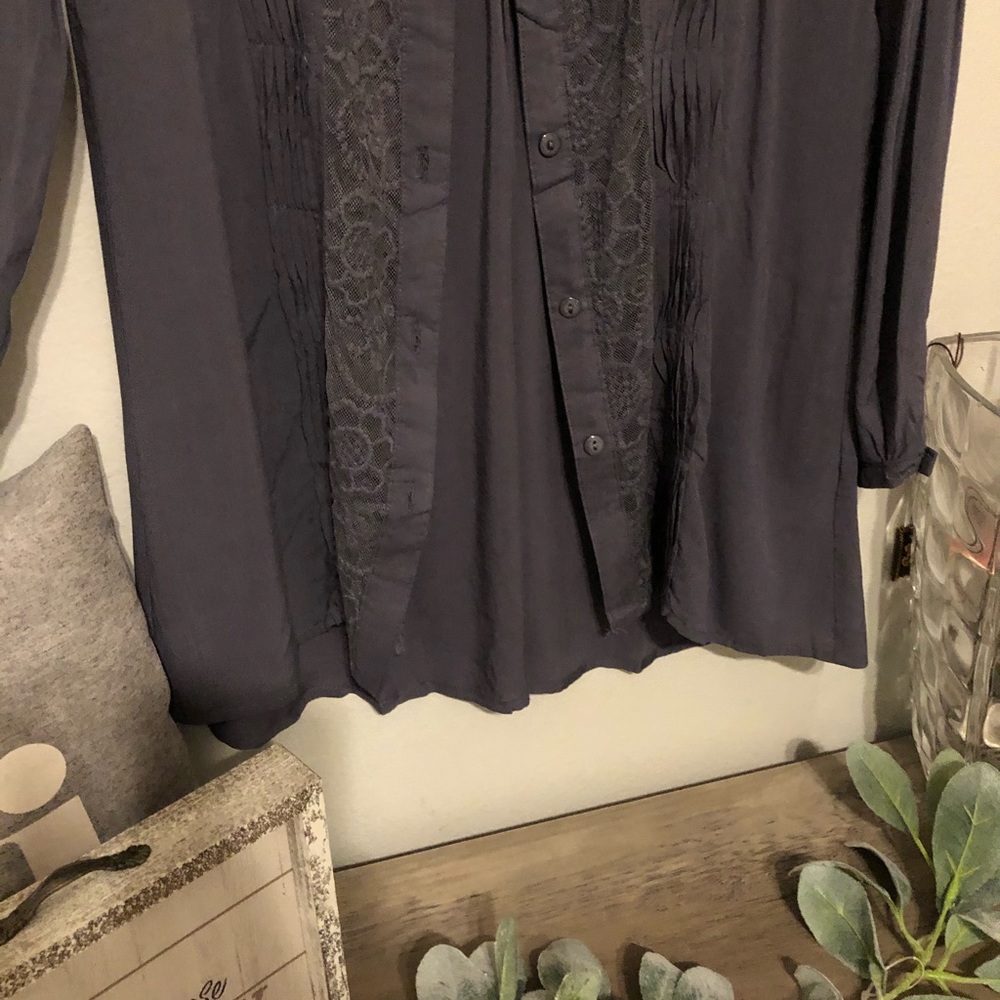 Gray long blouse - Picture 4 of 7